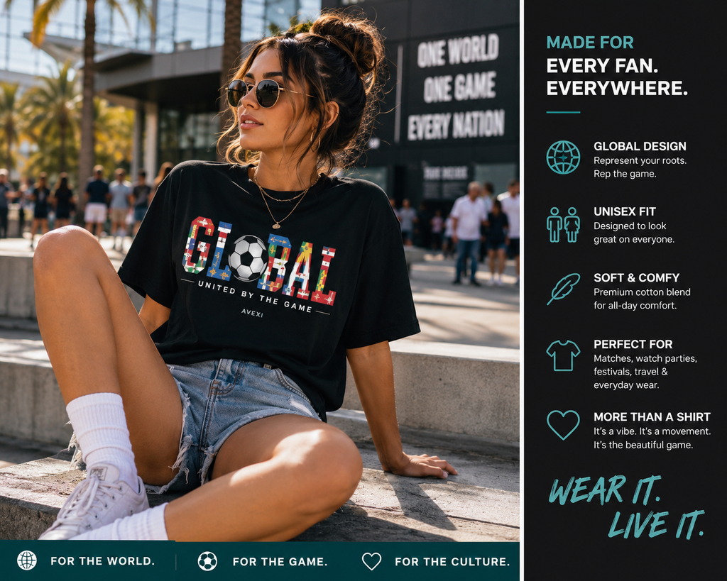 GLOBAL™ United By The Game Soccer Tee 🌍⚽ | International Football Streetwear