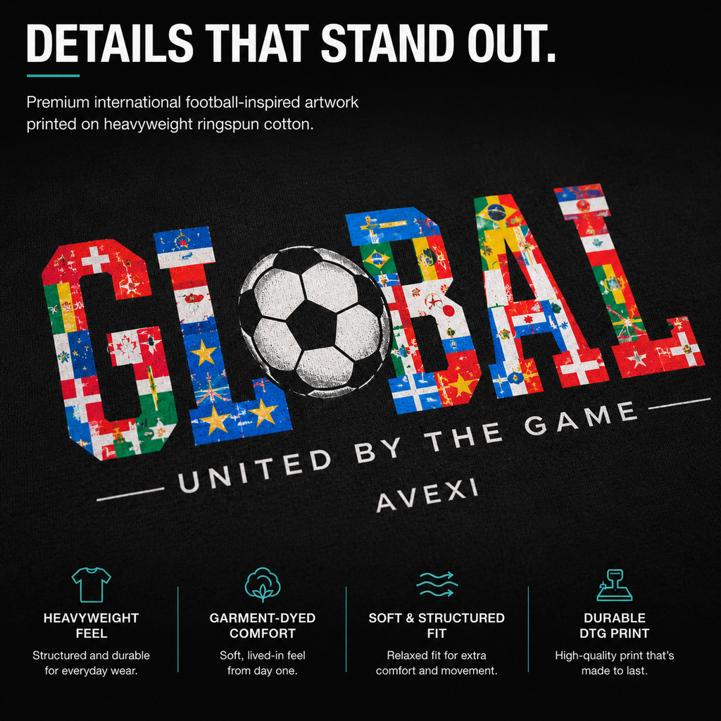 GLOBAL™ United By The Game Soccer Tee 🌍⚽ | International Football Streetwear
