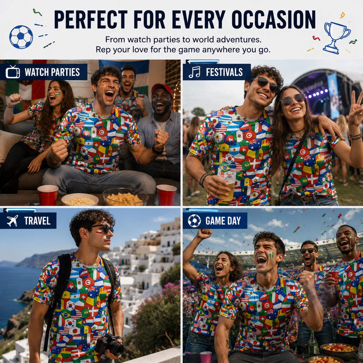 Global Soccer Flag Tee 🌍⚽ | World Cup Shirt